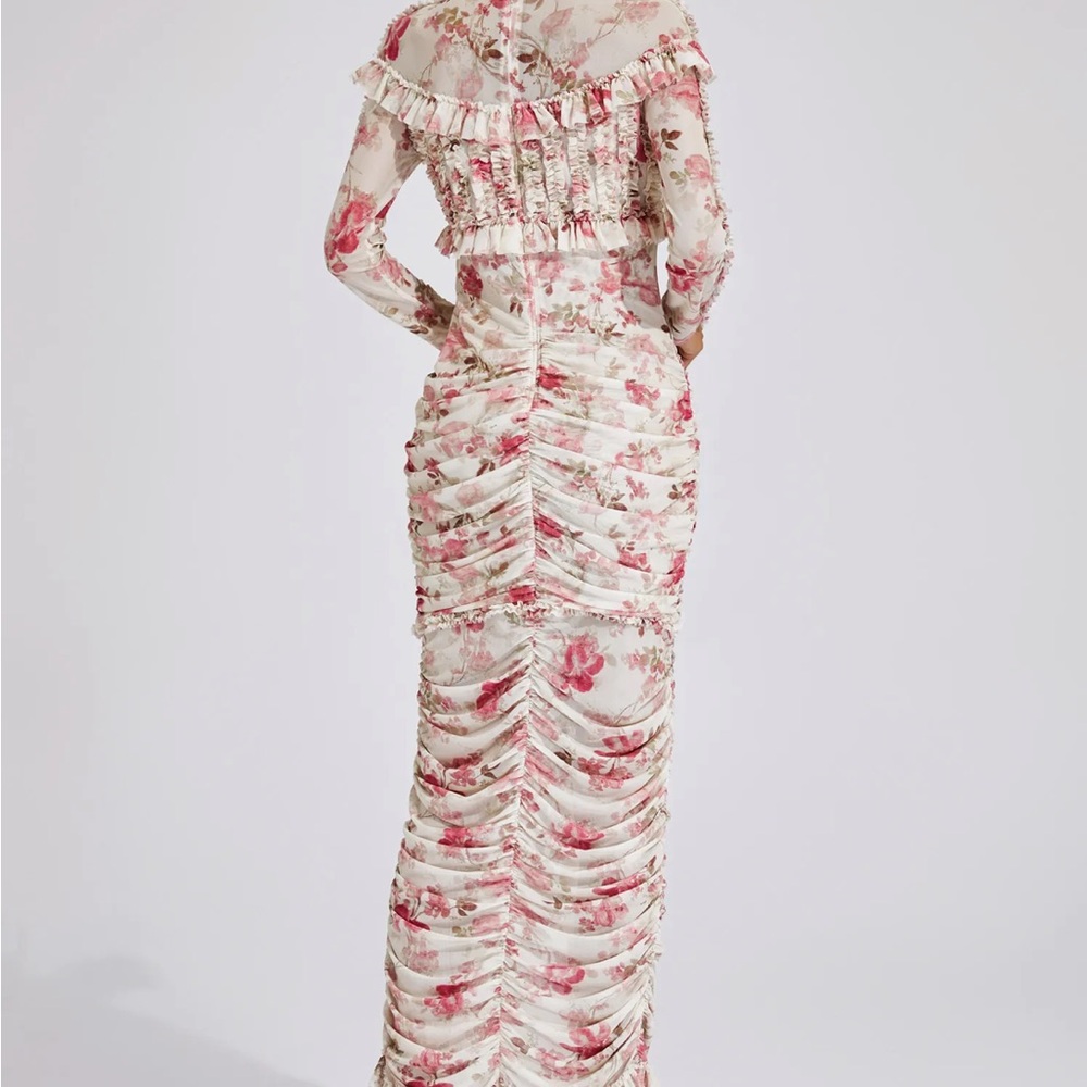 Chic Floral Long Sleeve Dress - Picture 3 of 4